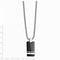 Edward Mirell Black Titanium and Sterling Silver Pendant Necklace, 20"