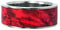 Red Burl Wood Inlay 10mm Comfort Fit Interchangeable Titanium Band, Size 4.25