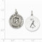 Sterling Silver St. Christopher Basketball Medal (23x20MM)