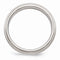 Silver Inlay Collection Brushed and Polished Titanium, Argentium Silver 6mm Band