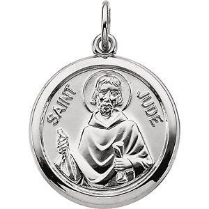 Sterling Silver St. Jude Medal (15.5 MM)