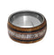 Elk Antler, Cedar Wood, Mesquite Burl, Koa Wood 11mm Comfort-Fit Titanium Band, Size 9.5