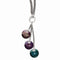 Edward Mirell Black Titanium Multi-Color Anodized and Sterling Silver Pendant Necklace, 16"-18"