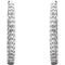 Diamond Inside-Outside Hoop Earrings, 14K White Gold (1 Ctw, Color G-I , Clarity I1 )