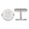 Rhodium-Plated Sterling Silver Florida State University Round Cuff Links, 15MM