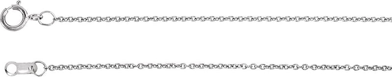Christian Cross 14k White Gold Pendant Necklace, 18" (14.5x9.7 MM)