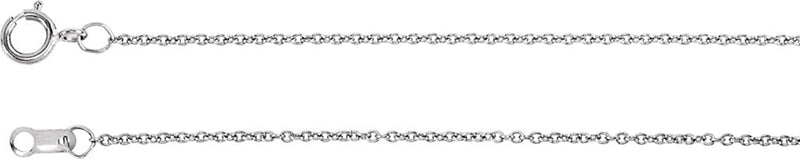 CZ Double Sideways Cross Rhodium-Plated Sterling Silver Necklace, 18" (21.00X11.00 MM)