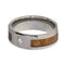 Cubic Zirconia, Hawaiian Koa Wood 8mm Comfort Fit Titanium Band, Size 12