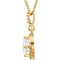 Diamond Halo Necklace, 14k Yellow Gold, 18" (.875 Ctw, Color G-H, Clarity I1)