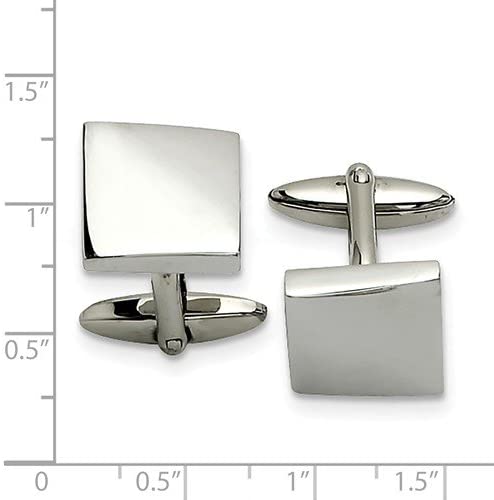 Stainless Steel Square Cuff Links, 13X15MM