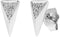 Diamond Contemporary Triangle Earrings, Rhodium Plated Sterling Silver (.042 Ctw)