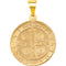 14k Yellow Gold Round Hollow St. Benedict Medal (18.5 MM)