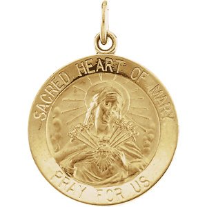 14k Yellow Gold Nino De Atocha Medal (15 MM)