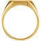 Men's Brushed Satin Signet Ring, 18k Yellow Gold, Size 10 (16X14MM)