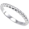 Rope Trimmed Stackable 2.5mm Rhodium-Plated 14k White Gold Ring