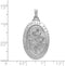 Rhodium-Plated 14k White Gold St. Christopher Medal Pendant (34X19MM)