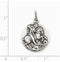 Sterling Silver Antiqued Saint George Medal Pendant (26X20 MM)