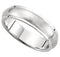 Satin Brushed Dome Comfort Fit 14k White Gold Band 5mm