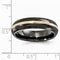 Gold Inlay Collection Black Titanium, 14k Rose Gold Domed 6mm Band