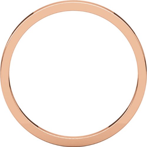 Slim-Profile 2mm Flat Stacking Band, 14k Rose Gold, Size 7.5