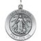 Rhodium Plated Sterling Silver St. Martha Medal (18.5MM)