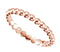 14k Rose Gold Granulated Bead 2.5mm Stackable Band