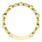 Created Emerald Beaded Ring, 14k Yellow Gold, Size 7.5