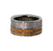 Gibeon Meteorite, Bamboo 9.5mm Comfort Fit Interchangeable Titanium Wedding Band, Size 15.75