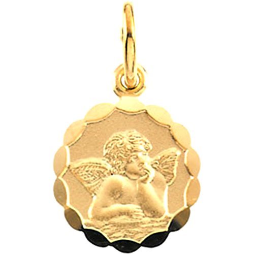 14k Yellow Gold Angel Pendant (8 MM)