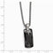 Edward Mirell Black Titanium Cable and Black Spinel With Sterling Silver Bezel Necklace, 20"