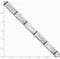 Men's Textured and Polished Stainless Steel 7mm Silver Bracelet, 8.25 Inches