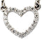 Diamond Heart .25 Cttw 14k White Gold Necklace, 16" (1/4 Cttw. GH Color, I1 Clarity)