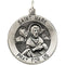 Rhodium Plated Sterling Silver St. Mark Medal (18.25MM)