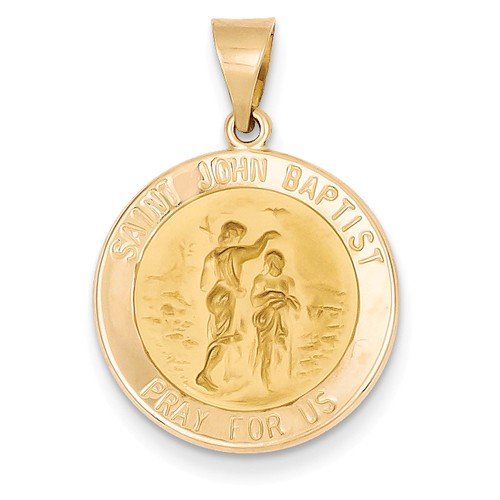 14k Yellow Gold St. John Baptist Medal Pendant (21X19MM)