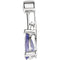 14k White Gold Tanzanite Pear and Bezel Set Diamond Pendant