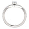 Amethyst Pear and Diamond Chevron Rhodium-Plated 14k White Gold Ring (.145 Ctw, G-H Color, I1 Clarity), Size 7.25