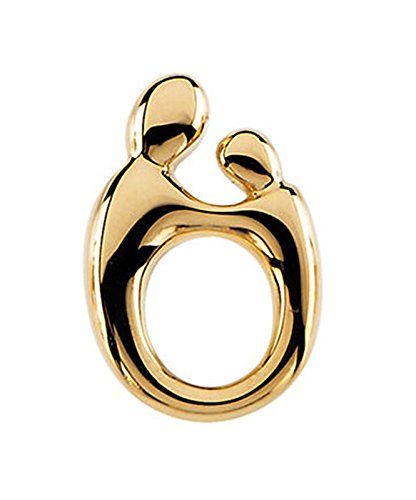 14k Yellow Gold Small Mother and Child Pendant