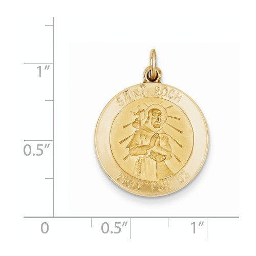 14k Yellow Gold St. Roch Medal Pendant