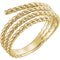 Spiral Wrap Rope Ring, 14k Yellow Gold