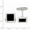 Sterling Silver Onyx Square Cuff Links