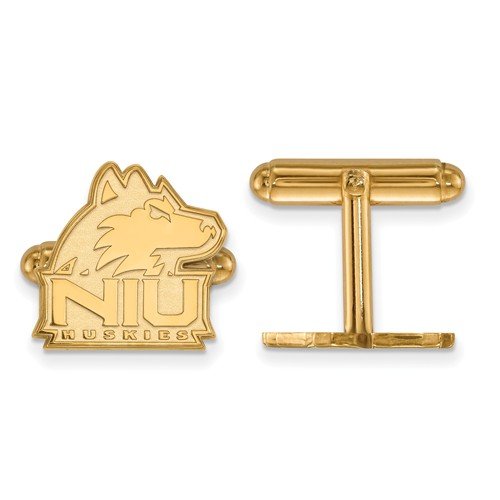 Gold-Plated Sterling Silver Northern Illinois University Cuff Links, 15X16MM