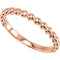 Granulated Bead Stackable 2.5mm 14k Rose Gold Ring, Size 8.75