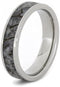 Dinosaur Bone 6mm Titanium Comfort-Fit Wedding Band, Size 9