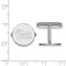 Rhodium-Plated Sterling Silver University Of Pittsburgh Round Cuff Links, 15MM