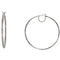 CZ Inside-Outside Hoop Earrings, Sterling Silver (52.59X2.45)