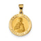 14k Yellow Gold St. Brigid Hollow Medal Pendant (19X19MM)