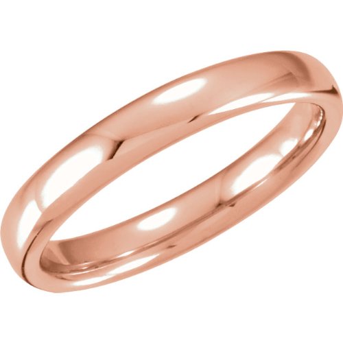 5.5mm 14k Rose Gold Euro-Style Light Comfort-Fit Band, Size 8