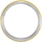 7mm 14k White and Yellow Gold Comfort Fit Band, Size 5.5