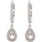 Diamond Halo-Style Hoop Earrings, 14k White Gold (1/2 Ctw, Color H-I, Clarity I1)