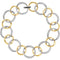 Two-Tone Diamond Link Bracelet, 14k White and Yellow Gold, 8.25" (.75 Cttw, HI Color, I1 Clarity)